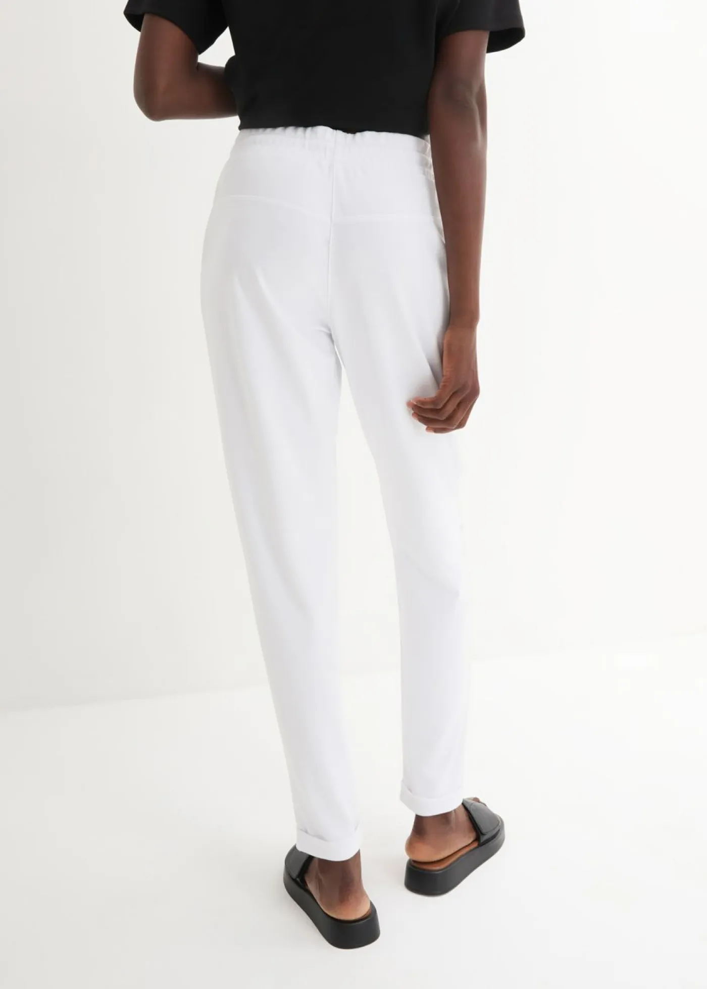 Online Pantalón sin cierre de mezcla de viscosa Mujer Pantalones|Novedades