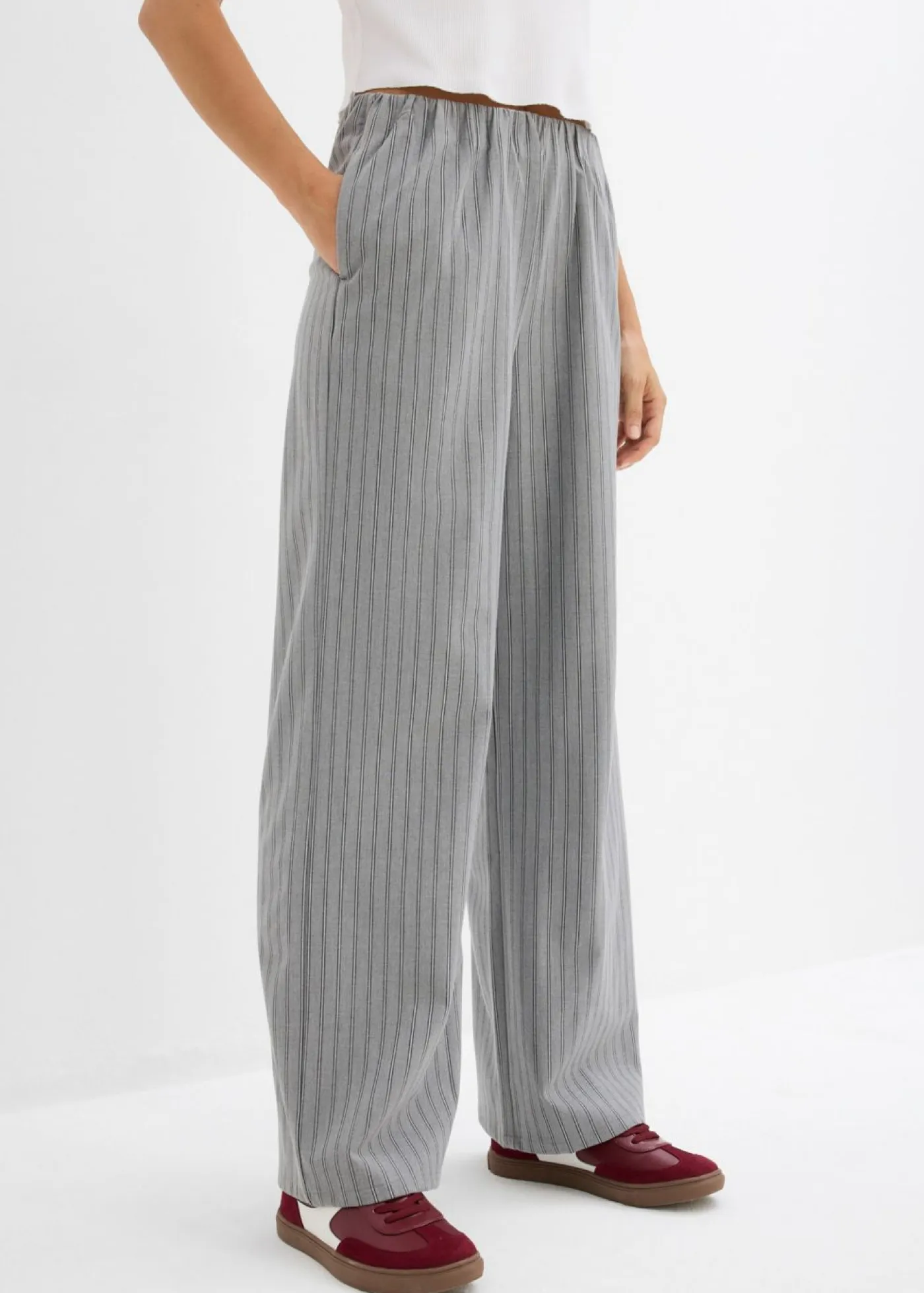 Sale Pantalón sin cierre de tejido fluido Mujer Pantalones|Novedades