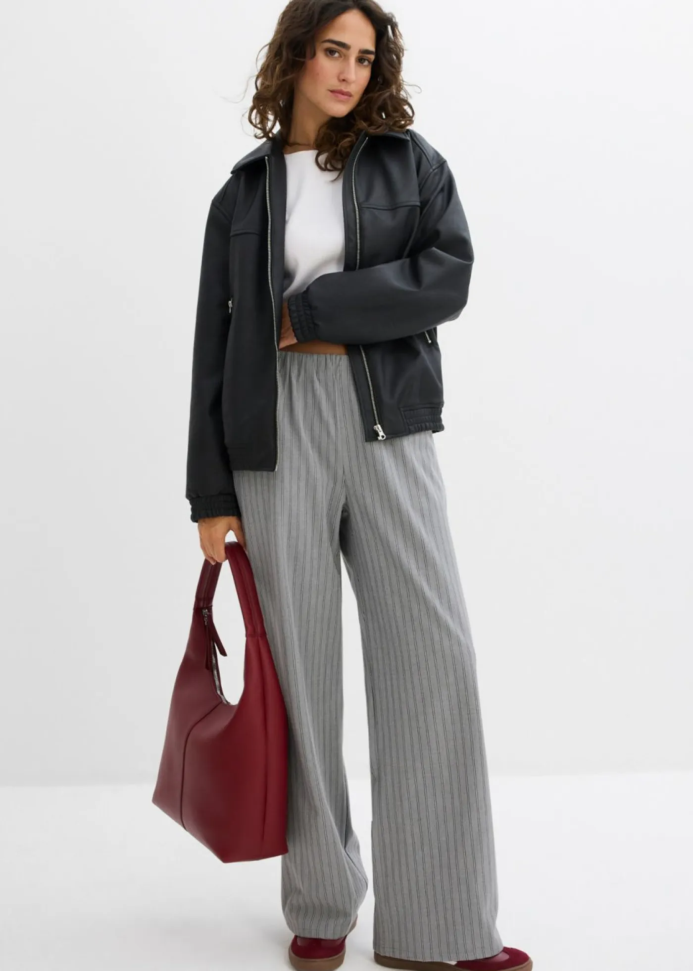 Sale Pantalón sin cierre de tejido fluido Mujer Pantalones|Novedades