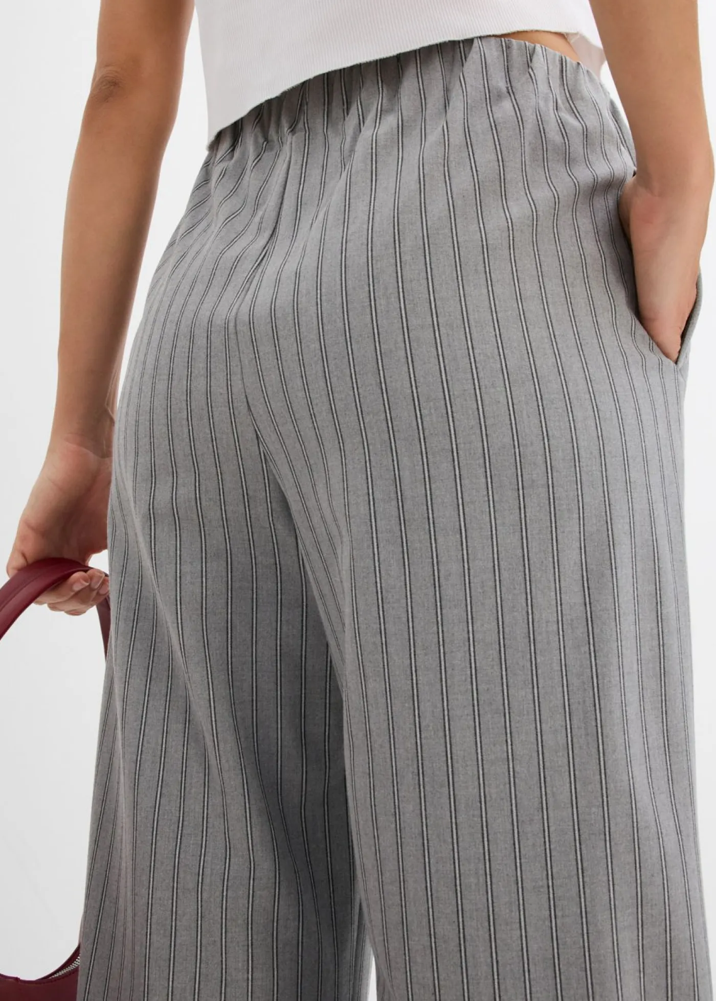 Sale Pantalón sin cierre de tejido fluido Mujer Pantalones|Novedades