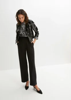 Sale Pantalón sin cierre de tejido interlock resistente Mujer Pantalones|Novedades