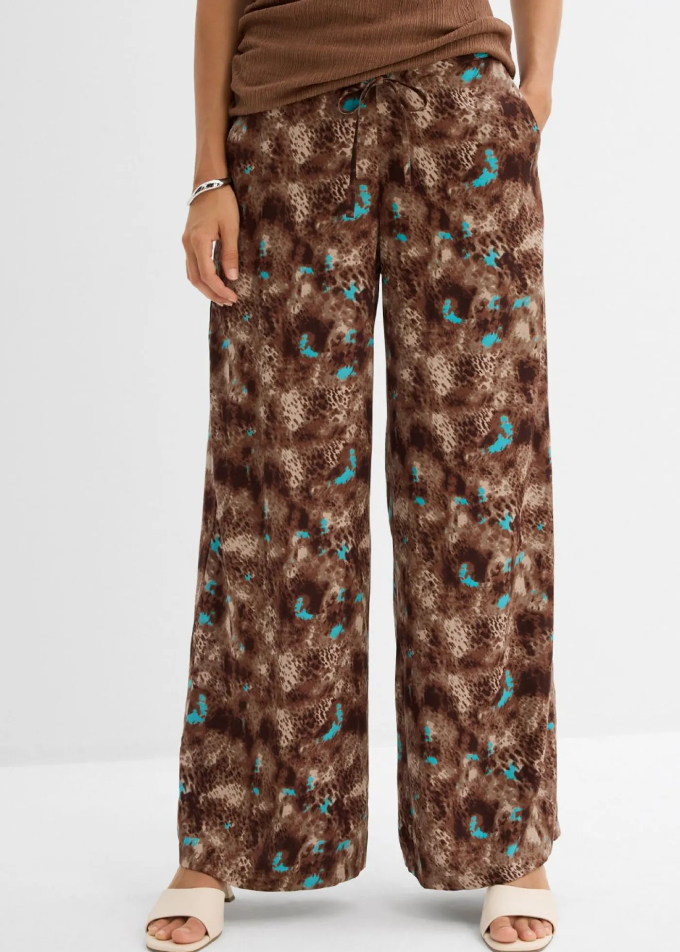 Discount Pantalón sin cierre de viscosa fluida Mujer Pantalones