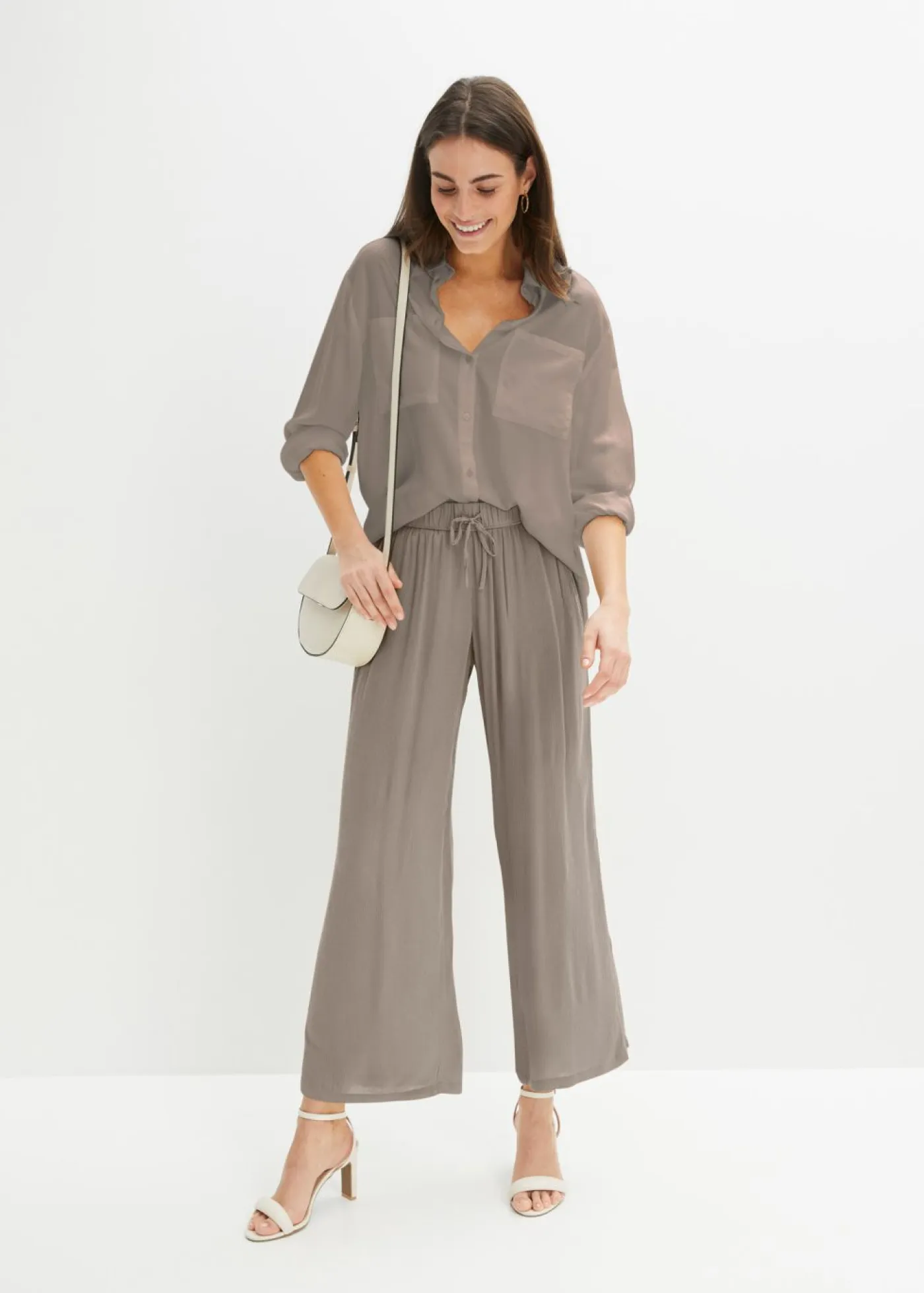 Clearance Pantalón sin cierre de viscosa Mujer Pantalones|Tallas Pequeñas