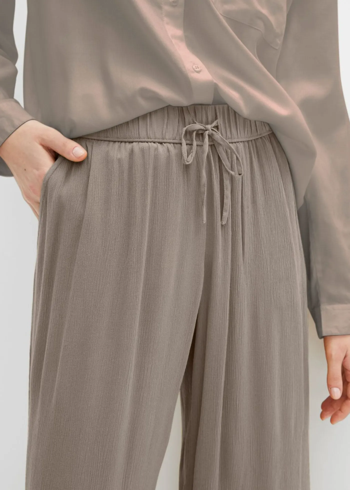 Clearance Pantalón sin cierre de viscosa Mujer Pantalones|Tallas Pequeñas