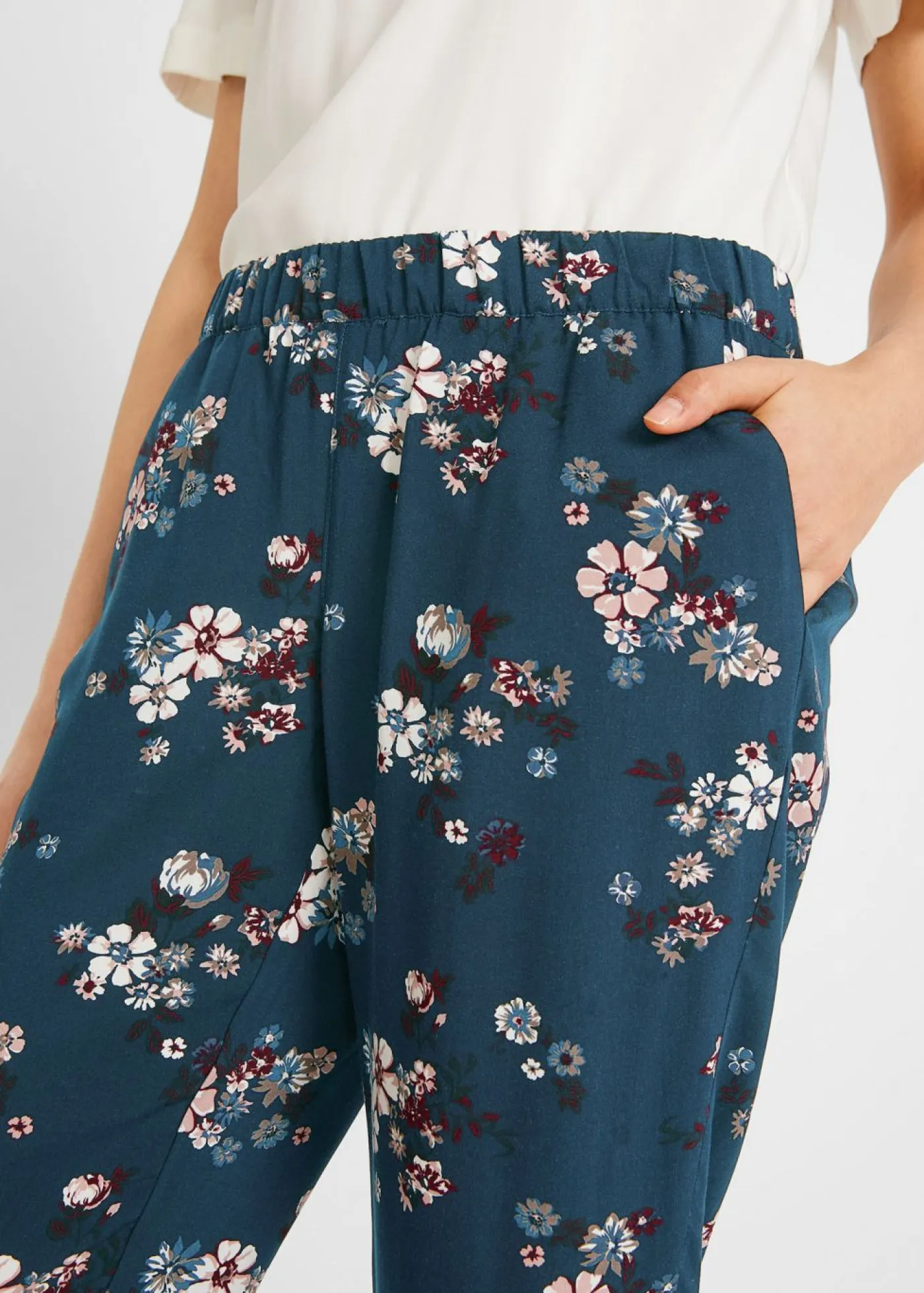 New Pantalón sin cierre de viscosa sostenible Mujer Pantalones