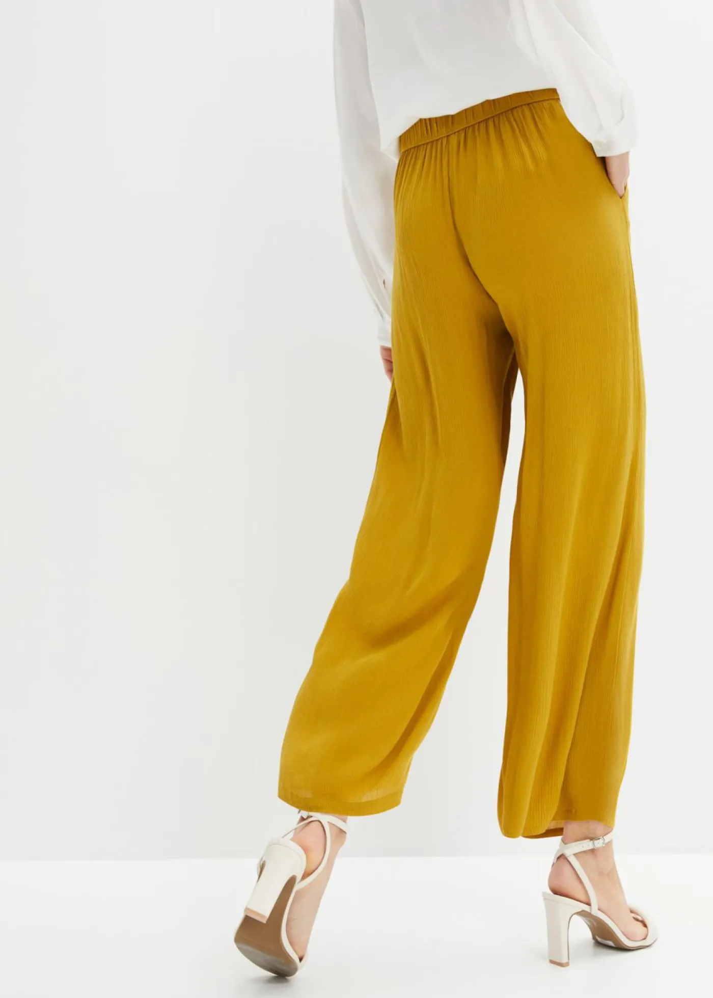 New Pantalón sin cierre de viscosa Mujer Pantalones|Tallas Pequeñas