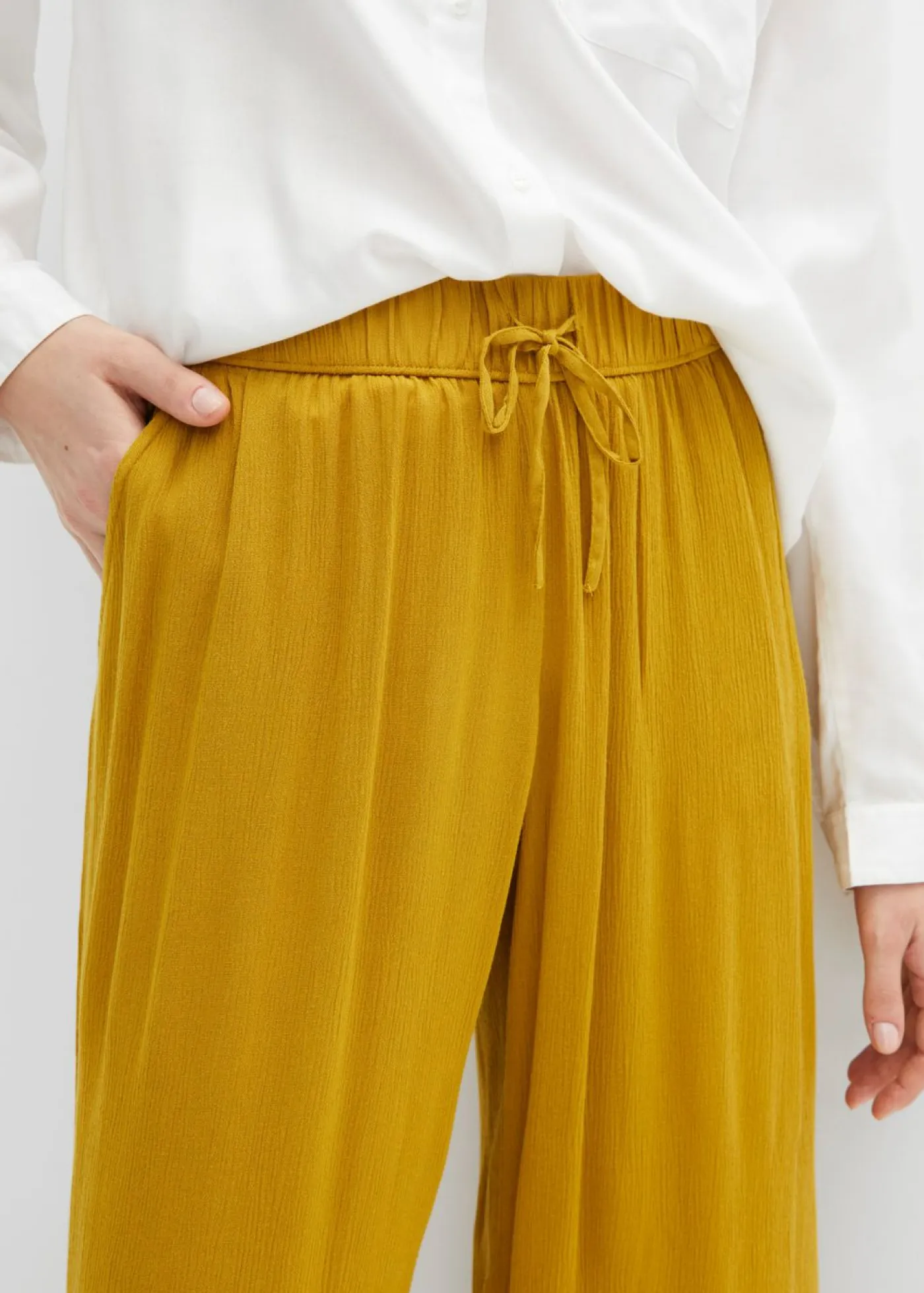 New Pantalón sin cierre de viscosa Mujer Pantalones|Tallas Pequeñas