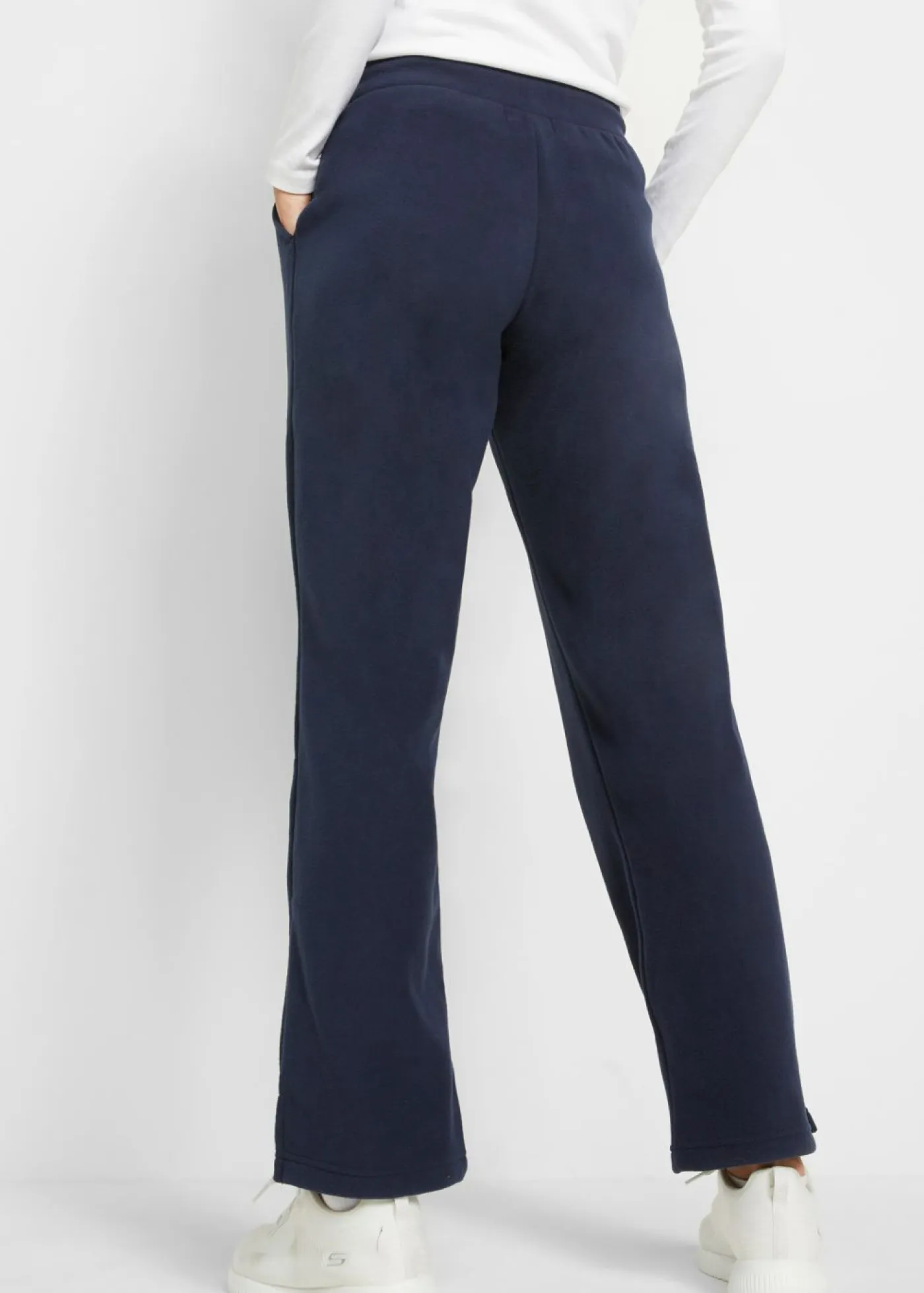 Pantalón sin cierre en tejido polar Mujer Ropa Cómoda|Pantalones