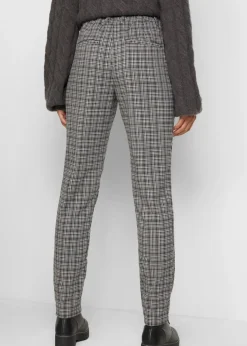Best Pantalón sin cordones con estampado de cuadros Mujer Pantalones