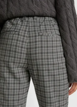Best Pantalón sin cordones con estampado de cuadros Mujer Pantalones