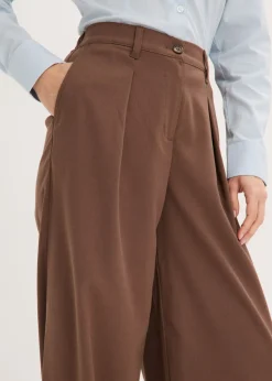 Hot Pantalón tipo barrel con pinzas Mujer Pantalones