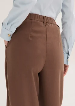 Hot Pantalón tipo barrel con pinzas Mujer Pantalones