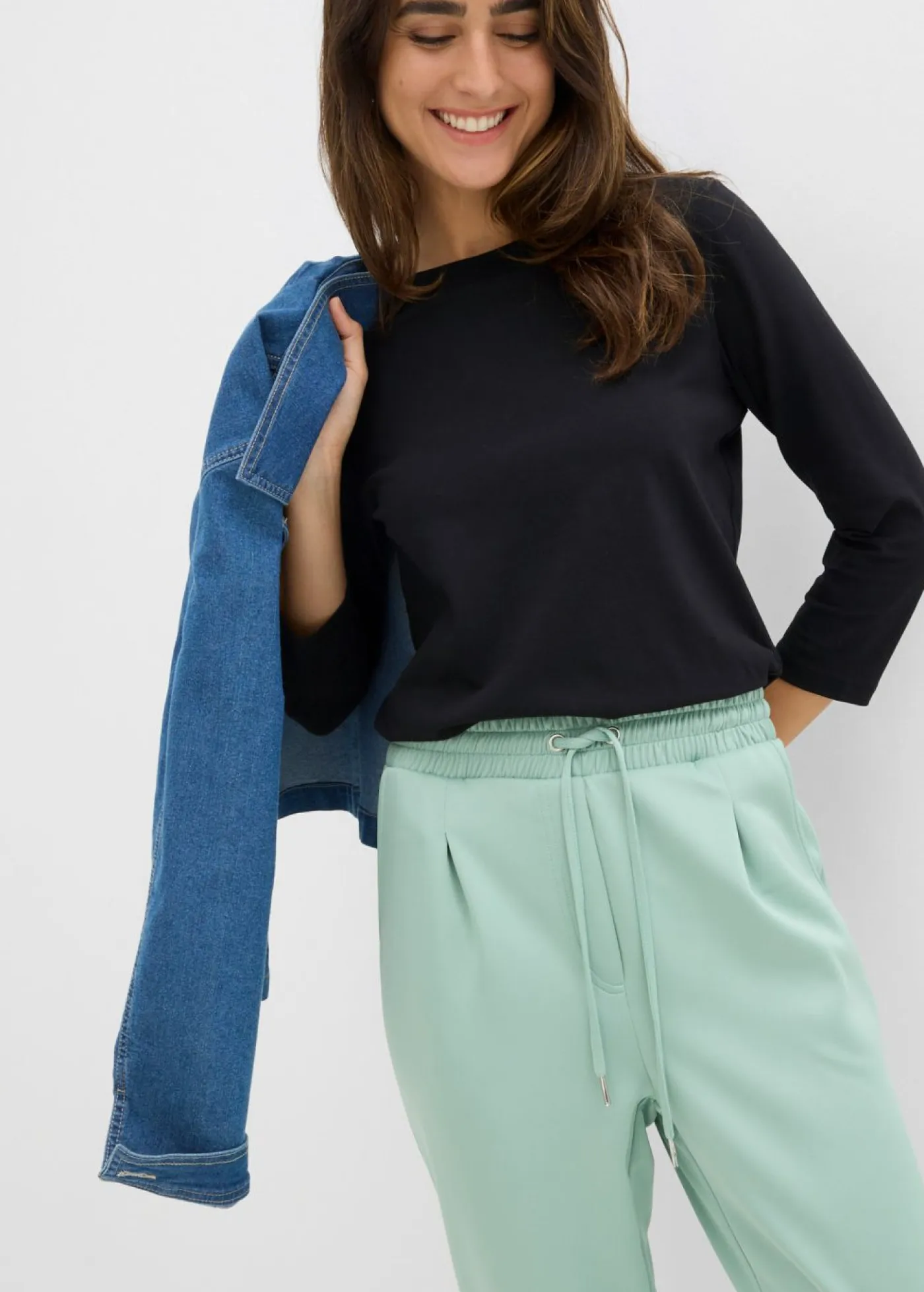 New Pantalón tipo chino de neopreno Mujer Básicos|Pantalones