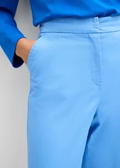 Hot Pantalón tipo chino de sarga de algodón Mujer Esenciales|Pantalones