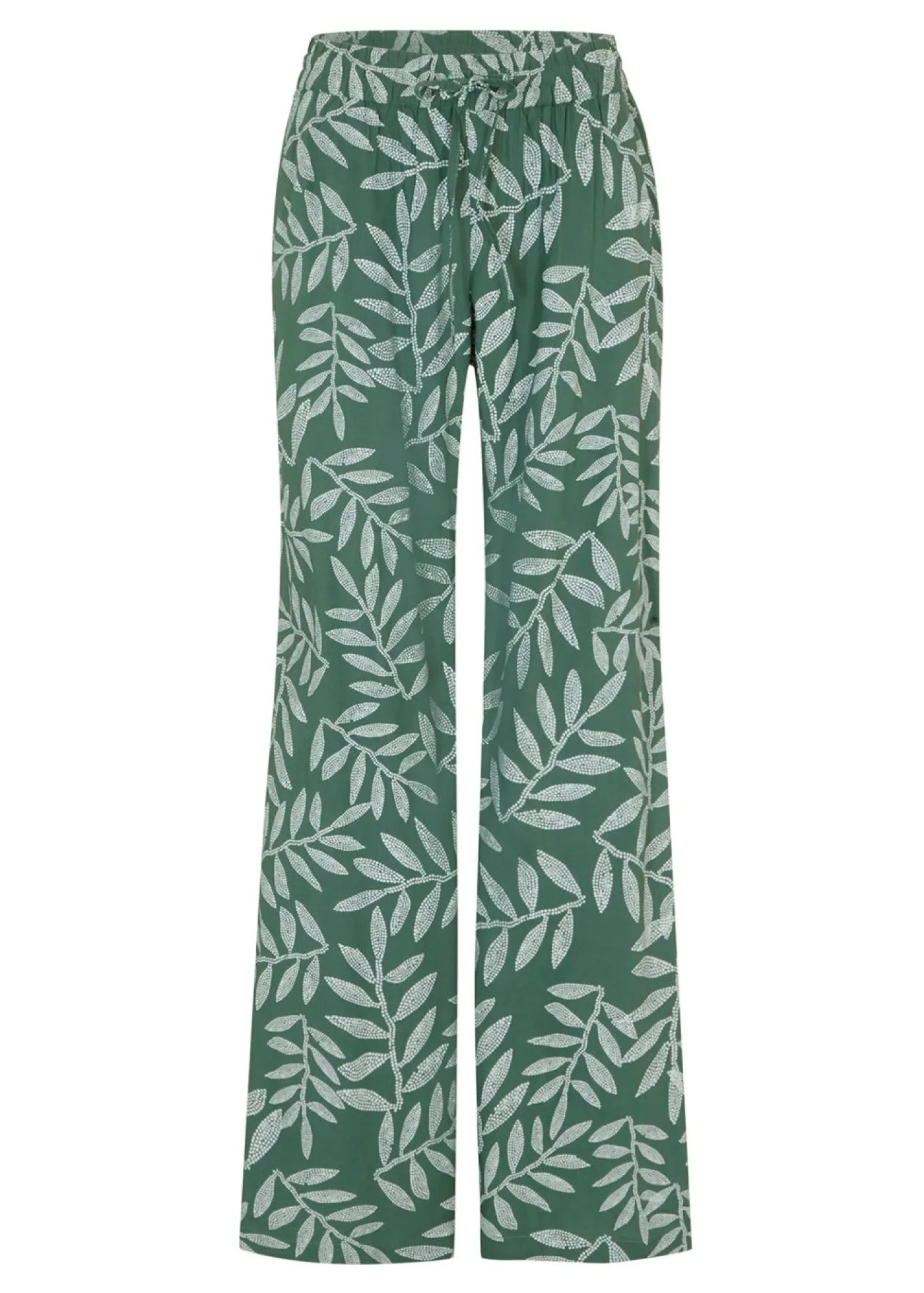 Pantalón tipo palazzo de viscosa sostenible con estampado Mujer Pantalones