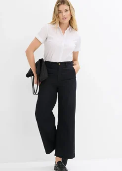 Sale Pantalón tobillero de algodón puro Mujer Pantalones