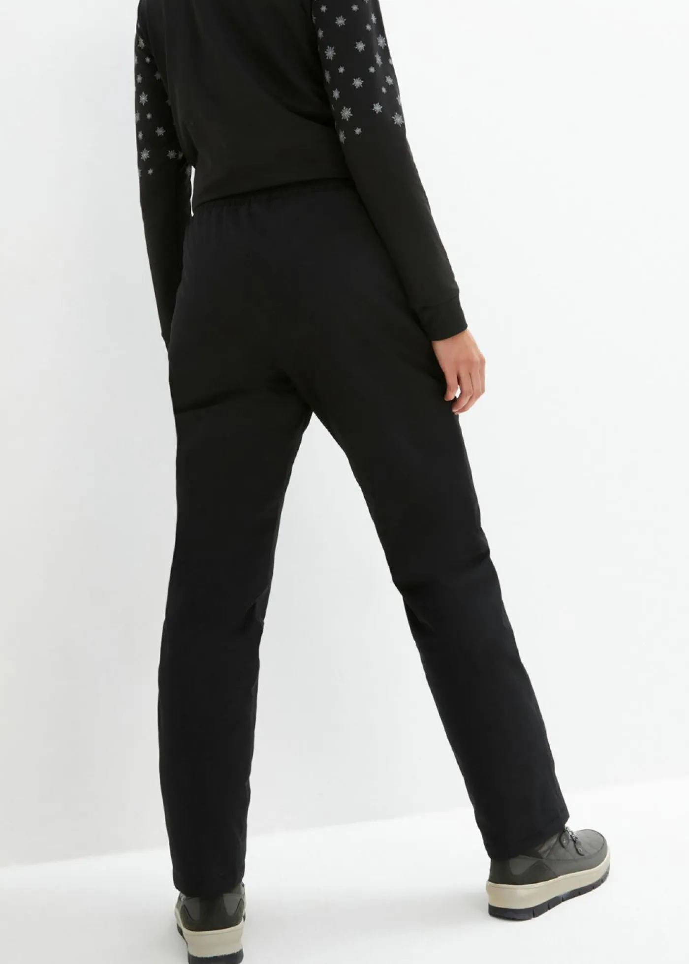 New Pantalón térmico con forro polar, cintura cómoda, material impermeable y corte recto Mujer Ropa Térmica|Ropa Para El Aire Libre
