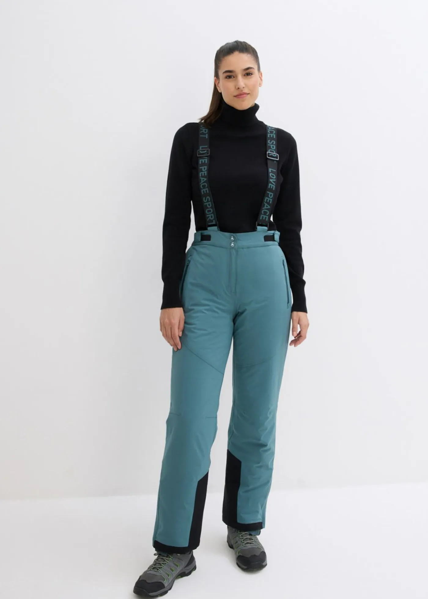 Outlet Pantalón térmico funcional de esquí con tirantes desmontables, material impermeable y corte recto Mujer Ropa Térmica|Ropa Para El Aire Libre