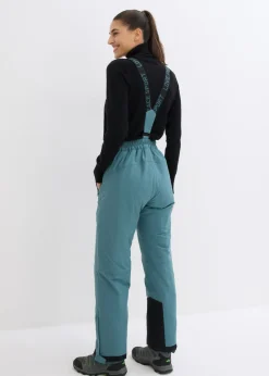 Outlet Pantalón térmico funcional de esquí con tirantes desmontables, material impermeable y corte recto Mujer Ropa Térmica|Ropa Para El Aire Libre