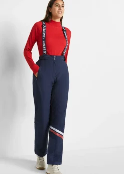 Sale Pantalón térmico funcional de esquí con tirantes desmontables, material impermeable y corte recto Mujer Ropa Térmica|Ropa Para El Aire Libre