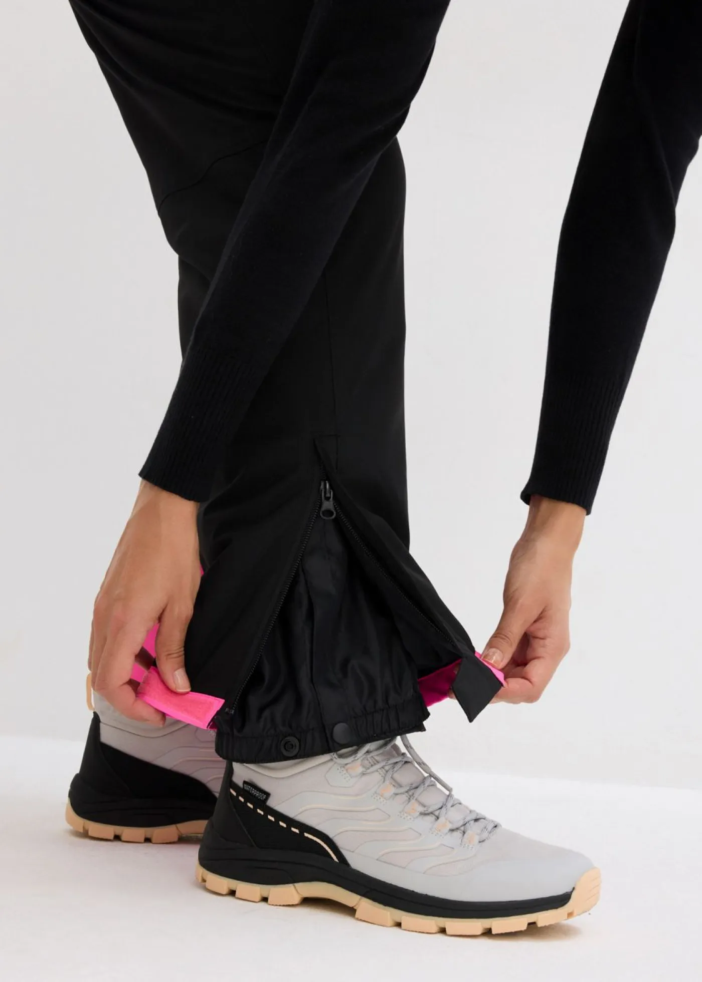 Pantalón térmico funcional de esquí con tirantes desmontables, material impermeable y corte recto Mujer Ropa Térmica|Ropa Para El Aire Libre
