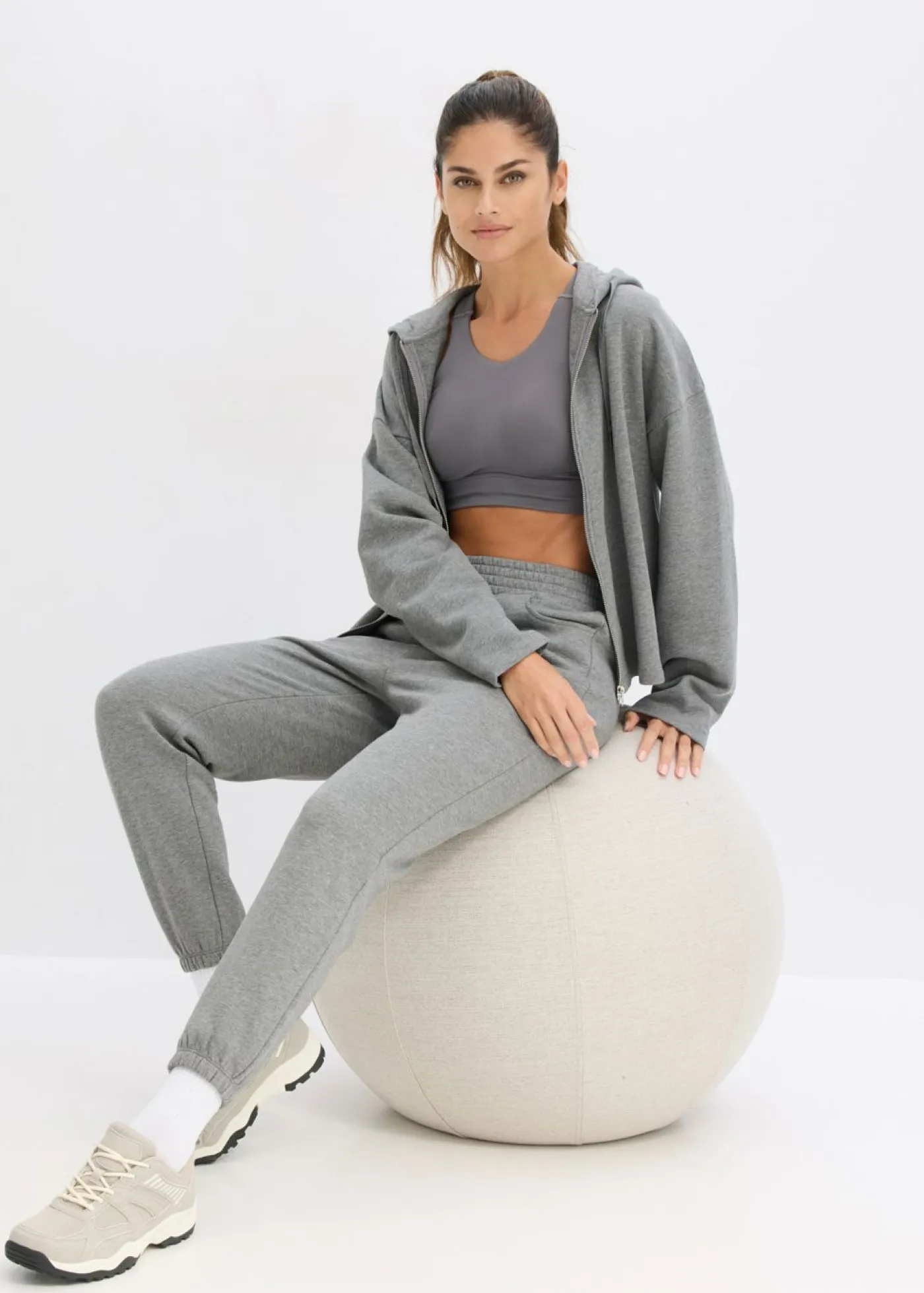 Online Pantalones de chándal con entrepierna extra ancha de algodón orgánico puro Mujer Básicos|Ropa Cómoda