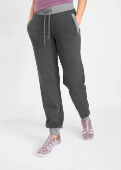 Pantalones deportivos con cintura en contraste Mujer Ropa Cómoda|Pantalones