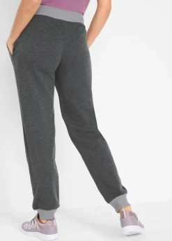 Pantalones deportivos con cintura en contraste Mujer Ropa Cómoda|Pantalones
