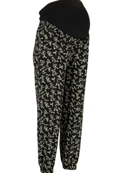 Pantalones premamá con estampado divertido, mezcla de viscosa, loose fit Mujer Premamá