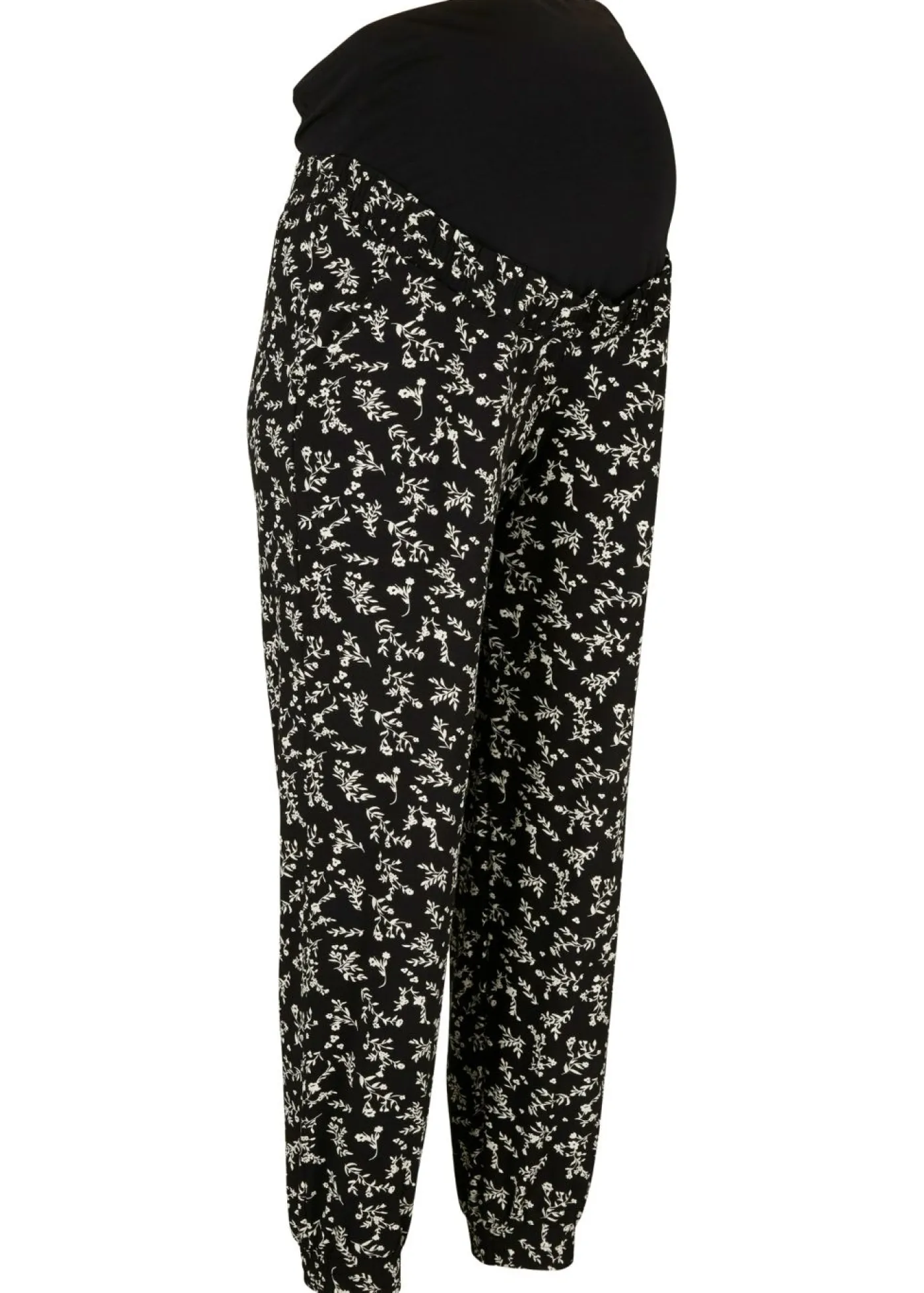 Pantalones premamá con estampado divertido, mezcla de viscosa, loose fit Mujer Premamá