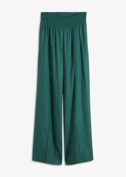 Best Pantalones slip-on de crepé de viscosa fluido Mujer Pantalones
