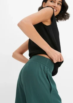 Best Pantalones slip-on de crepé de viscosa fluido Mujer Pantalones