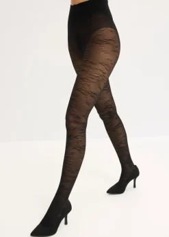 Discount Pantis con diseño floral de rejilla Mujer Medias, Panties Y Calcetines