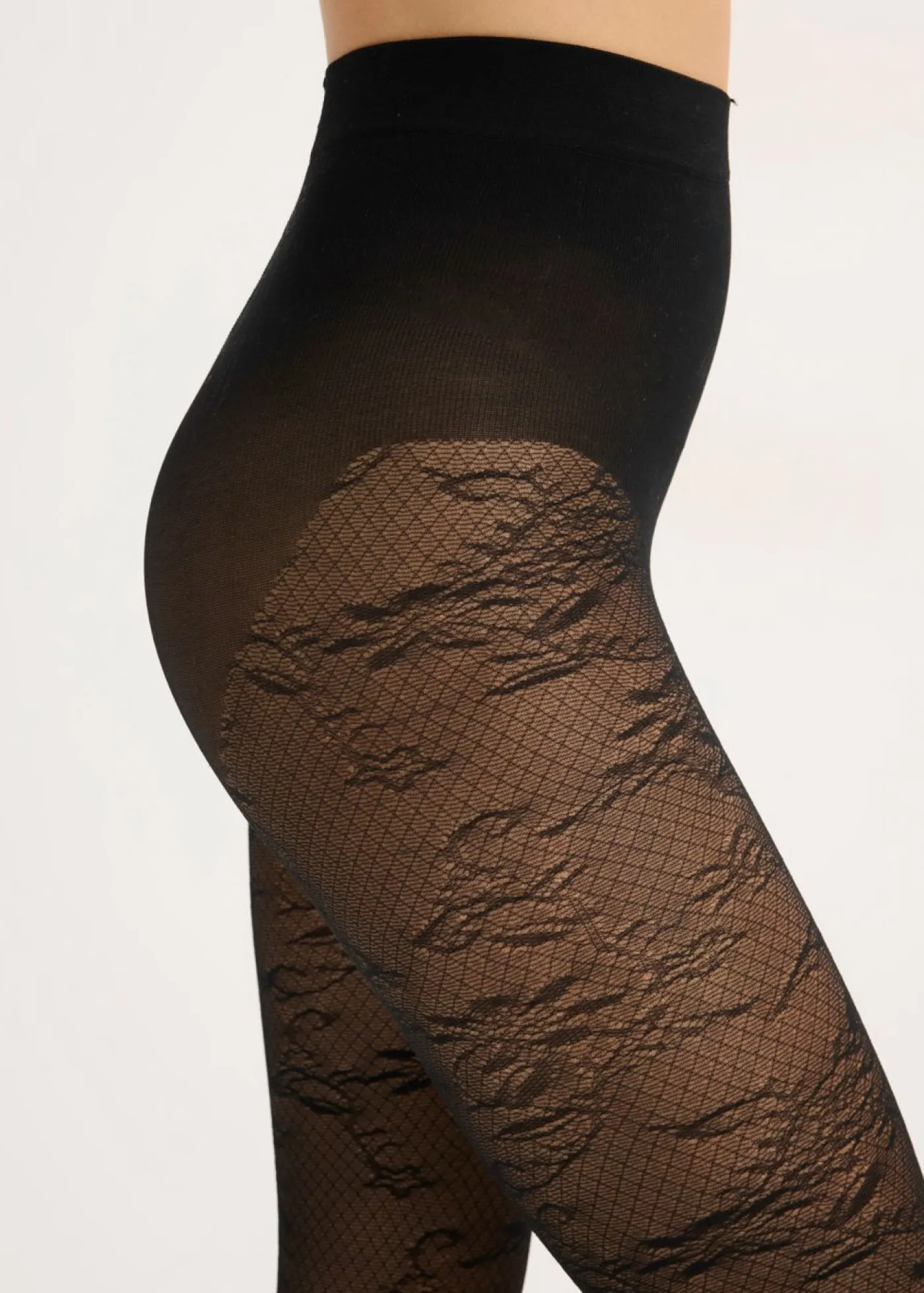 Discount Pantis con diseño floral de rejilla Mujer Medias, Panties Y Calcetines