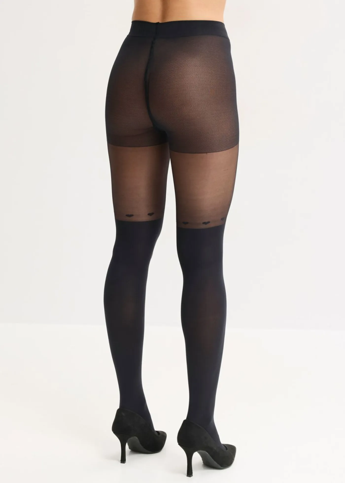 Outlet Pantis de 70 den con corazones y diseño por encima de la rodilla Mujer Medias, Panties Y Calcetines