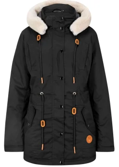 Parka acolchada con ribete de pelo sintético Mujer Chaquetas Y Abrigos