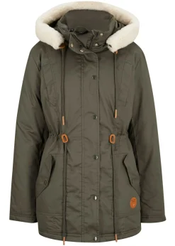 Hot Parka acolchada con ribete de pelo sintético Mujer Chaquetas Y Abrigos