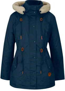 Parka acolchada con ribete de pelo sintético Mujer Chaquetas Y Abrigos