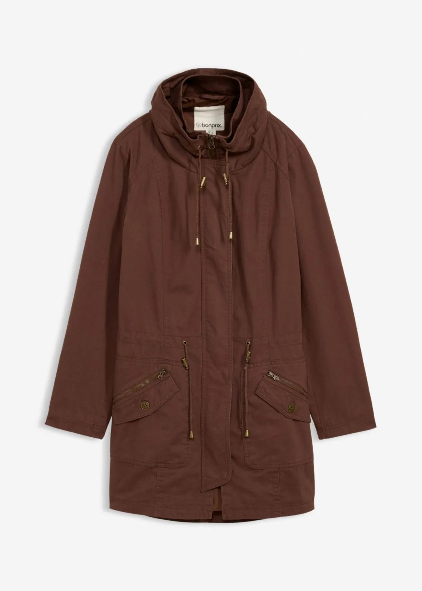 Hot Parka corta de algodón con cuello alto, entallada Mujer Chaquetas Y Abrigos