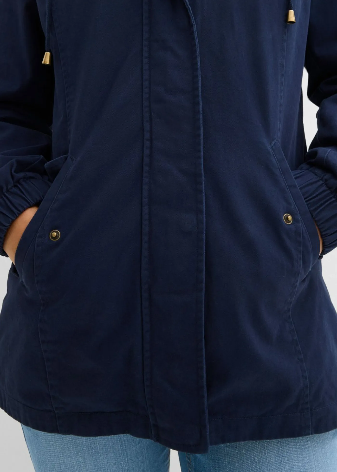 Clearance Parka de entretiempo de algodón con capucha estampada Mujer Chaquetas Y Abrigos|Novedades