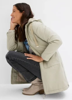 Parka de invierno ancha, con capucha y forro polar Mujer Chaquetas Y Abrigos