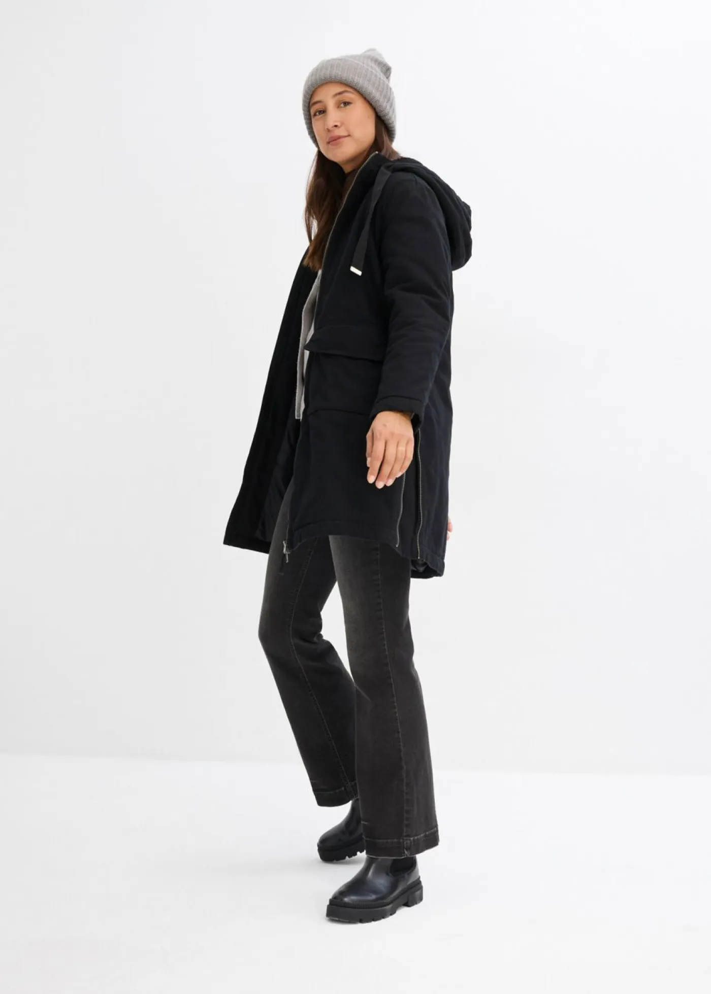 Best Parka de invierno ancha, con capucha y forro polar Mujer Chaquetas Y Abrigos