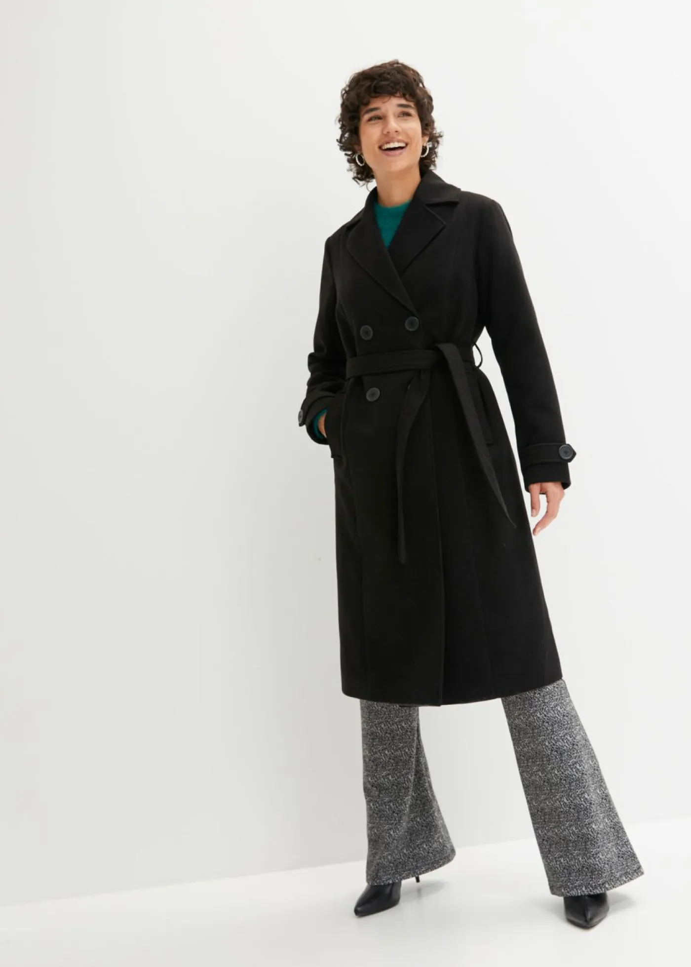 Parka de invierno con look de lana Mujer Chaquetas Y Abrigos