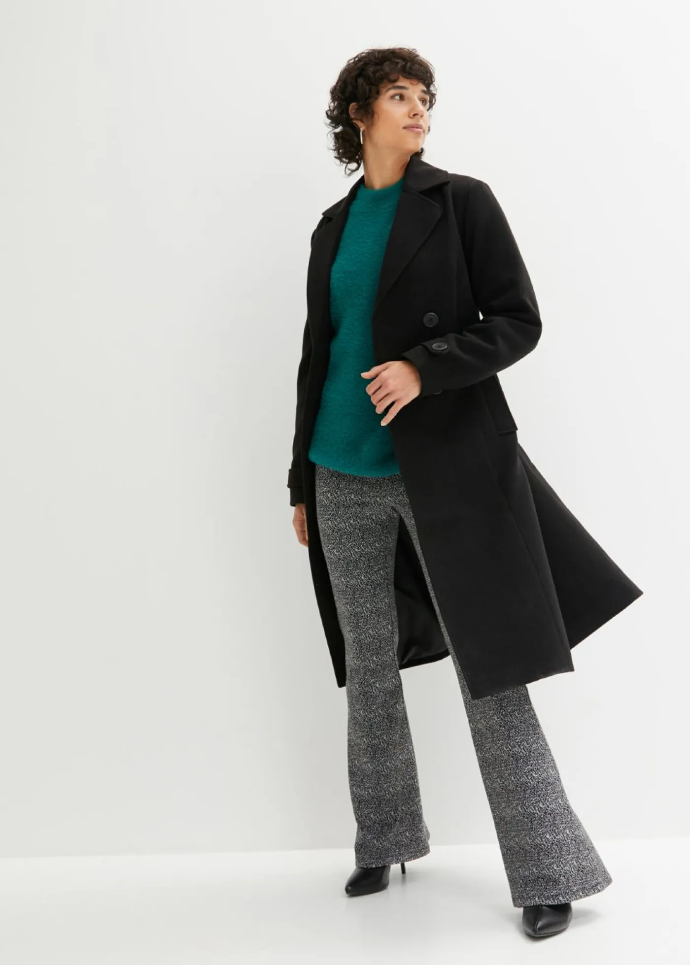 Parka de invierno con look de lana Mujer Chaquetas Y Abrigos