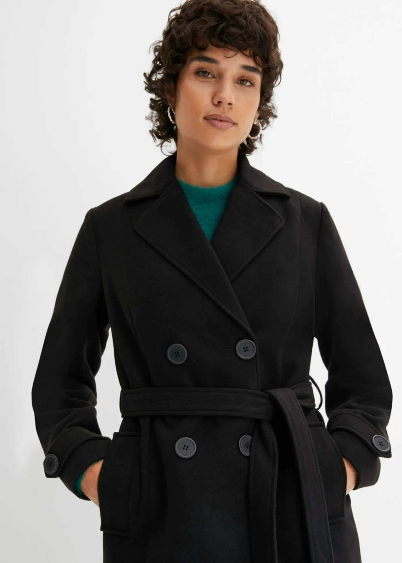 Parka de invierno con look de lana Mujer Chaquetas Y Abrigos