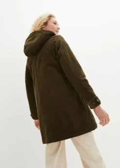 Best Parka de pana con forro suave Mujer Chaquetas Y Abrigos