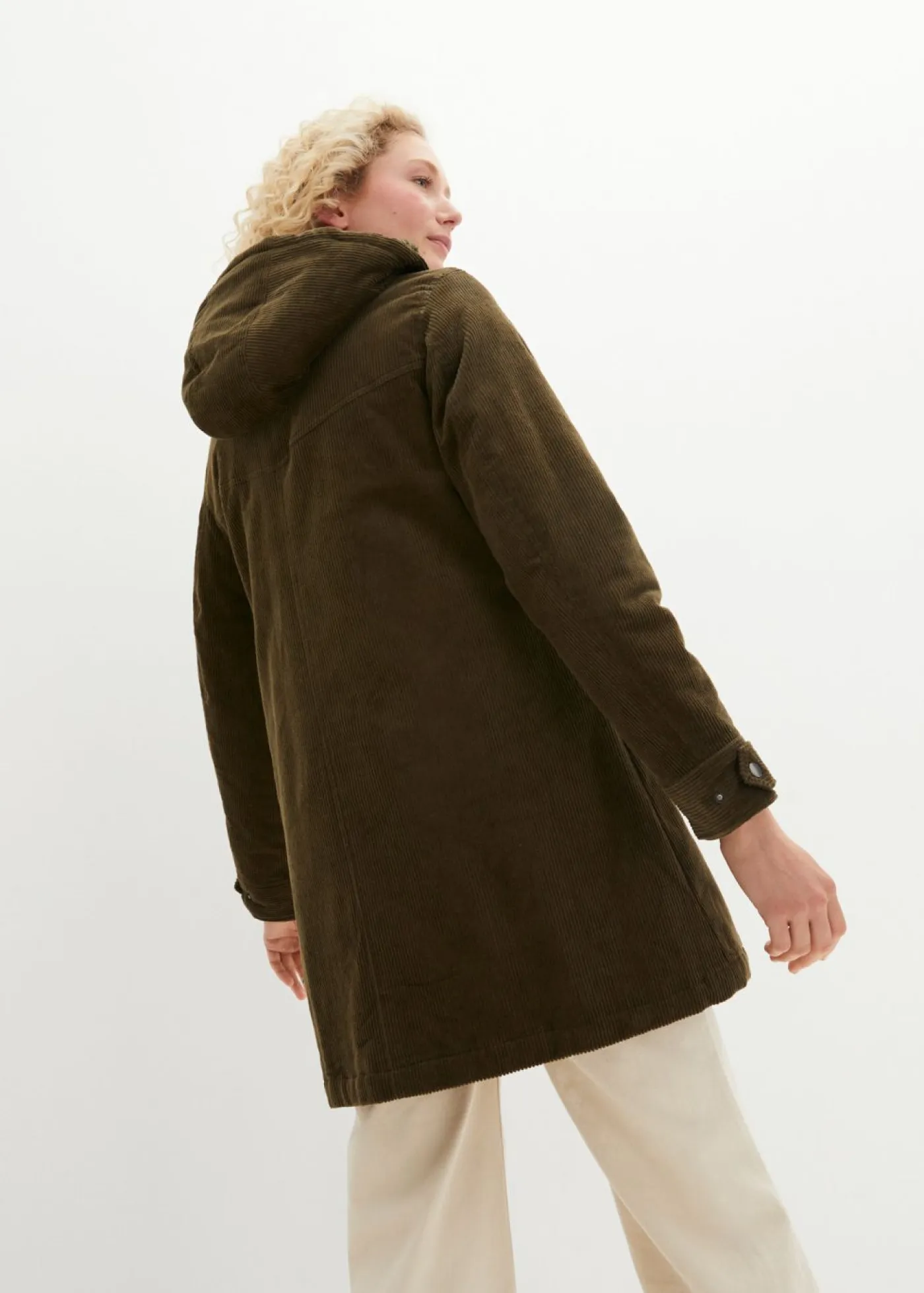 Best Parka de pana con forro suave Mujer Chaquetas Y Abrigos