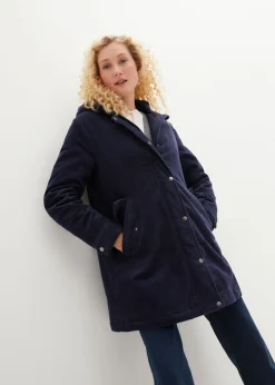 Sale Parka de pana con forro suave Mujer Chaquetas Y Abrigos