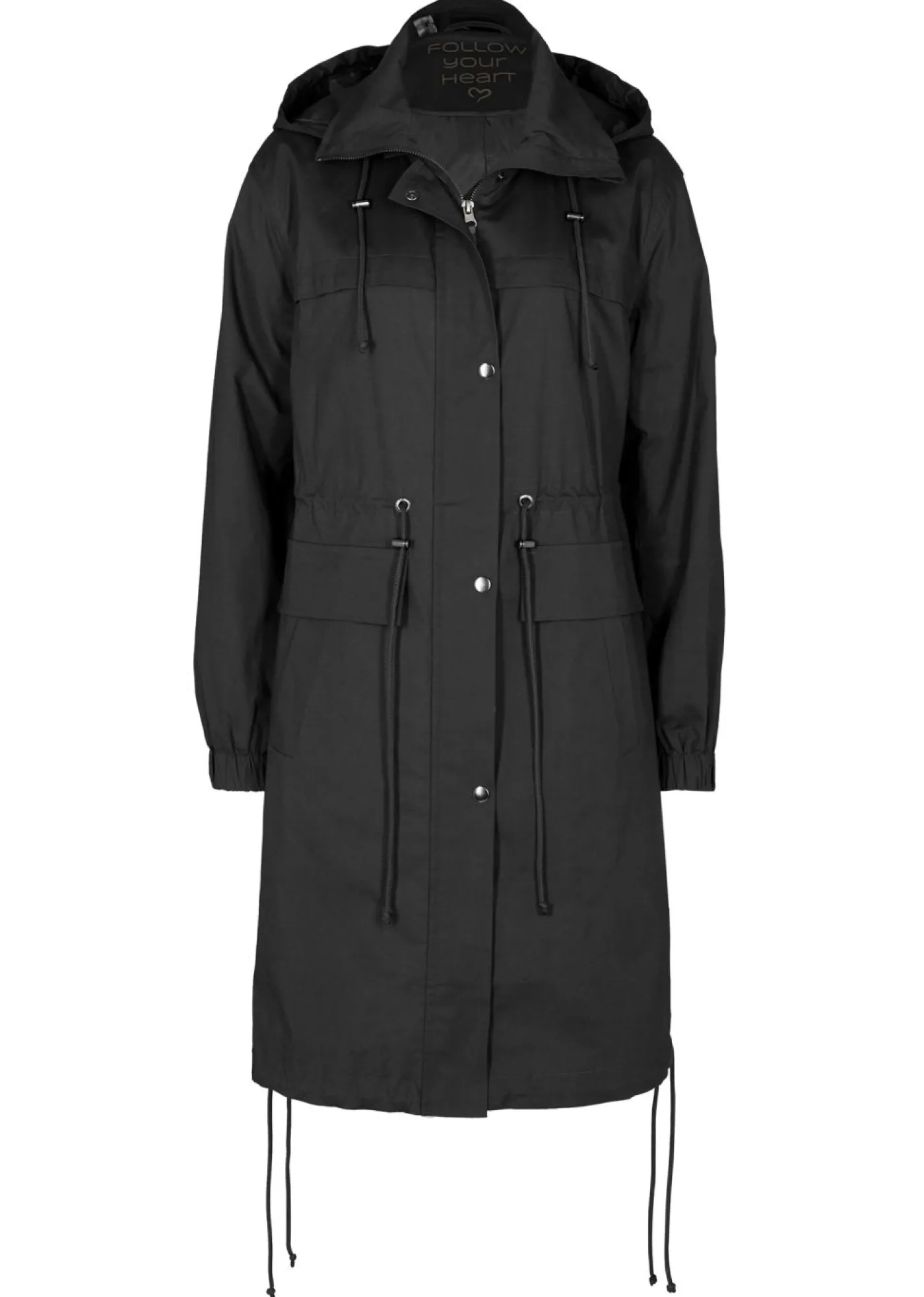 Online Parka tipo gabardina con bolsillos grandes Mujer Chaquetas Y Abrigos