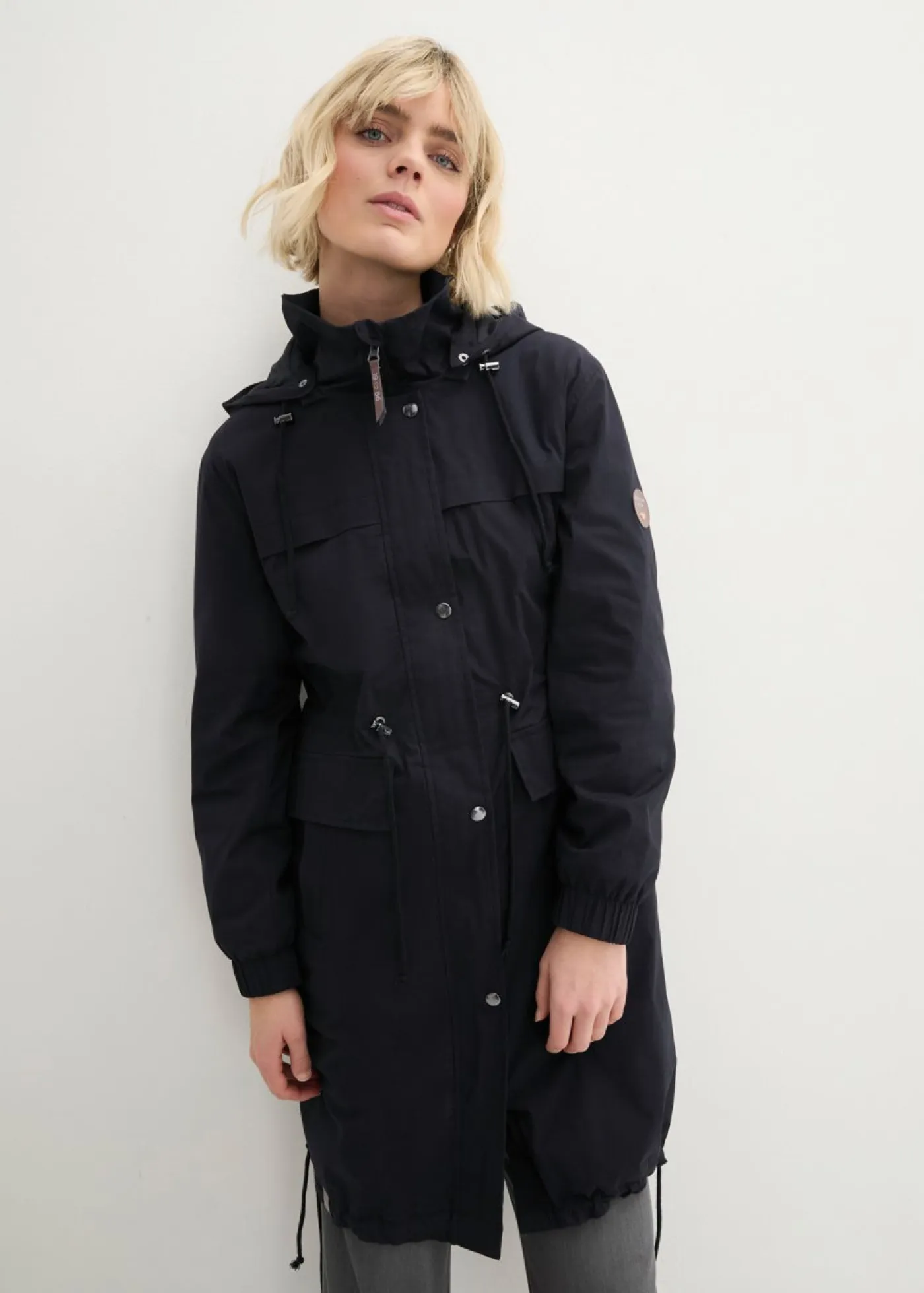 Online Parka tipo gabardina con bolsillos grandes Mujer Chaquetas Y Abrigos